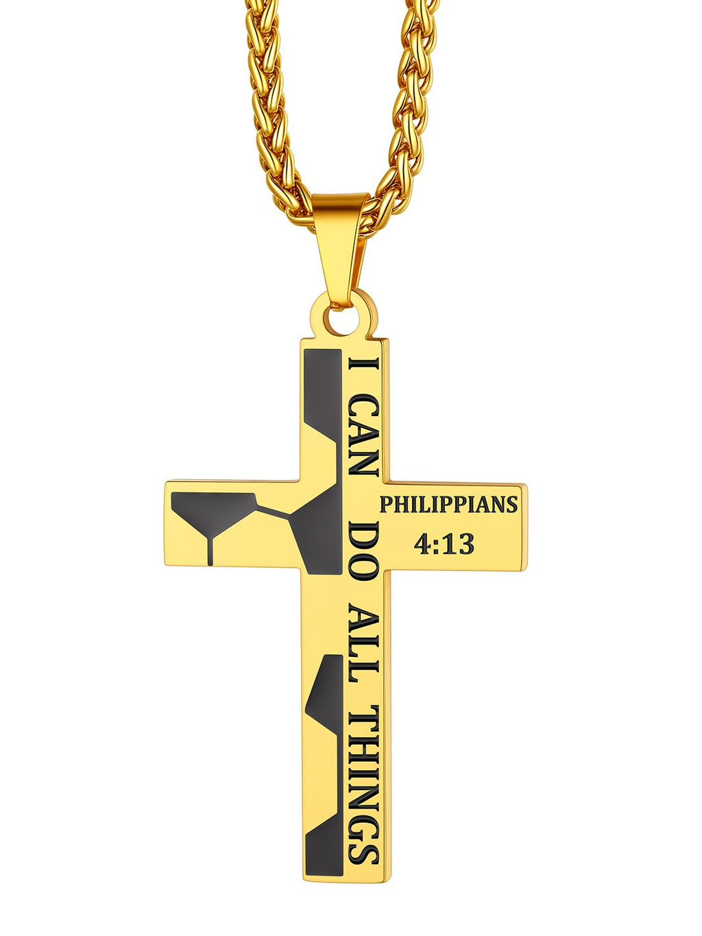 Richsteel Soccer Ball Necklace Pendant for Women Sports Jewelry 14K gold Soccer Cross Necklace for Men Soccer Player Gifts