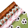 PAPER FAIR 100 Sheet Sports Ball Pattern Tissue Paper 14 x 20in Football Basketball Soccer Rugby Baseball Gift Wrapping Paper 4 Designs DIY Craft Art Paper for Baby Shower Birthday Party Gift Packing