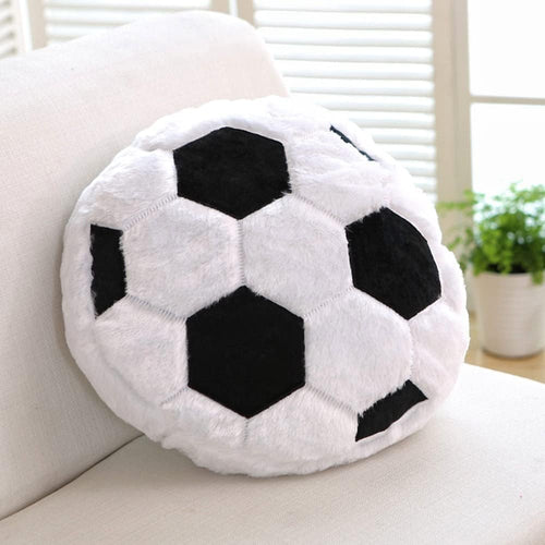 14inch Fluffy Soccer Balls Plush PillowSoft Soccer Ball Stuffed ToysDecorative Soccer & Football Pillow Cushion Throw PillowFootball Plushies Plush Doll for Home Deco Kids Big Sports Toy Gift