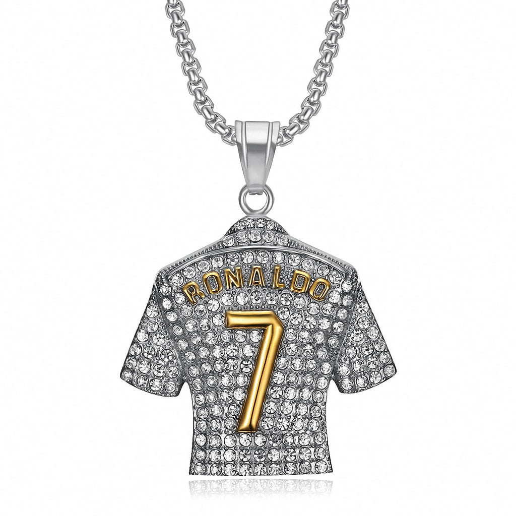 Kalapure Number 7 Soccer Jersey Necklace for Boys No.7 Soccer Jersey Ball Necklace for Mens No.7 Jersey Soccer Necklaces for Football Fans