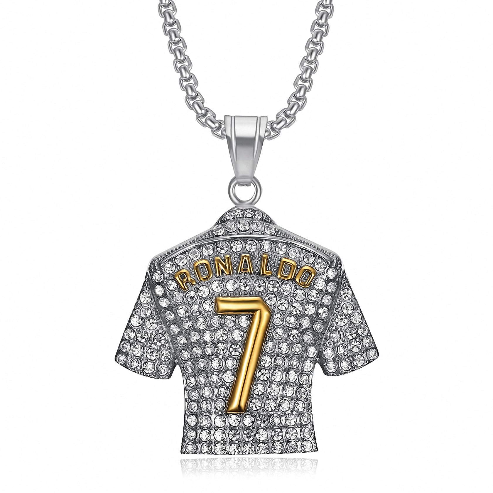 Kalapure Number 7 Soccer Jersey Necklace for Boys No.7 Soccer Jersey Ball Necklace for Mens No.7 Jersey Soccer Necklaces for Football Fans