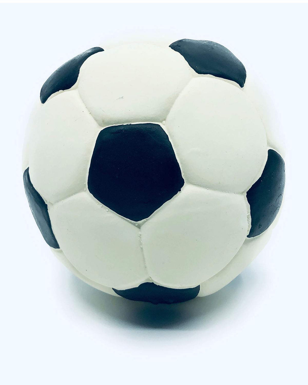 Large Soccer Ball - Soft Squeaky Dog Toy - Natural Rubber (Latex) - for Large Breed Dogs & Senior Dogs - 5" Diameter - Free from Harmful Chemicals