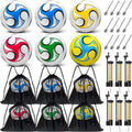 yasuwekik 6 Pack Operation Christmas Deflated Soccer Ball with Pump for ChildItems Bulk Deals Soccer BallsClassic Soccer Balls Size 5 with Mesh Sport Bag Pump Needle (Size 5 Stylish)