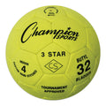 Champion Sports unisex adult (Ages 8 to 12) 3 Star Indoor Soccer Ball Size 4 Bright Yellow Size 4 US