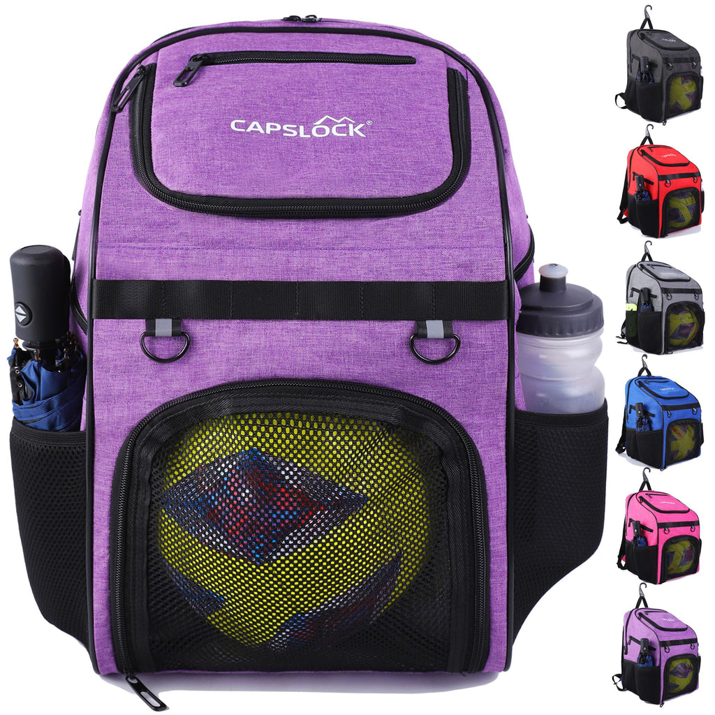 Youth Soccer Bag - Boys Girls Soccer Backpack & Bags for Basketball Volleyball & Football | Includes Separate Cleat and Ball Compartment and Convenient Fence Hook.