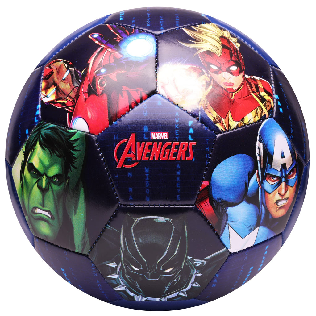 Marvel Avengers Soccer Ball Size 5 Captain America Iron Man Black Panther Captain Marvel and Hulk Futbol for Boys and Girls Soccer Players Multi Avengers - Paneled Hero