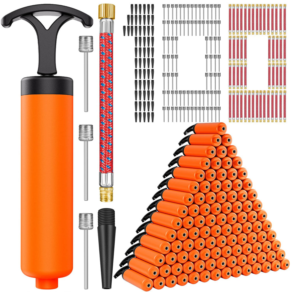 100 Pcs Ball Pump for Sports Balls Air Pump for Balls Hand Pump with 3 Needles Manual Air Pump Ball Inflator for Basketball Soccer Ball Volleyball Football Ballon