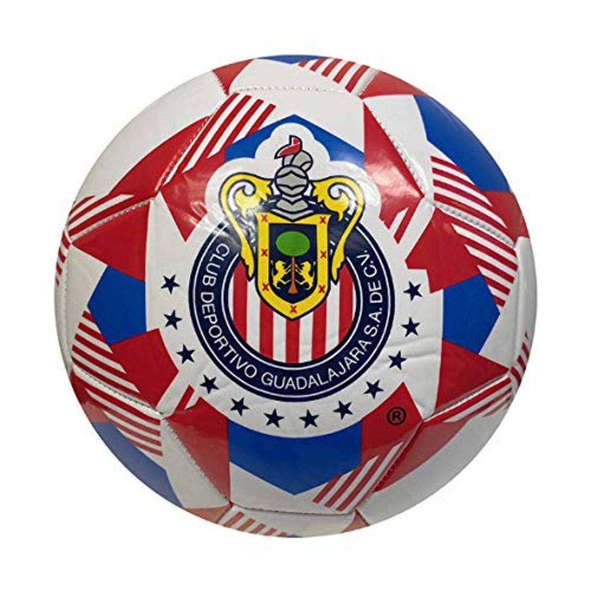 Federacion Mexicana de Futbol Asociacion Club Deportivo Guadalajara - Chivas Officially Licensed Soccer Ball White Size 5